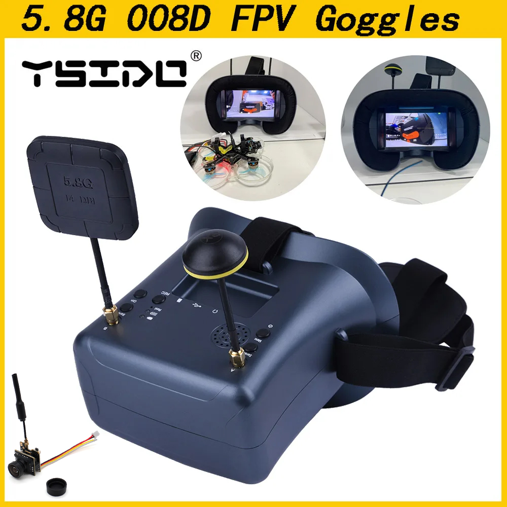Skyzone Sky04O Pro Fpv Goggles - 008D 5.8G 40CH 4.3 بوصة 800*480